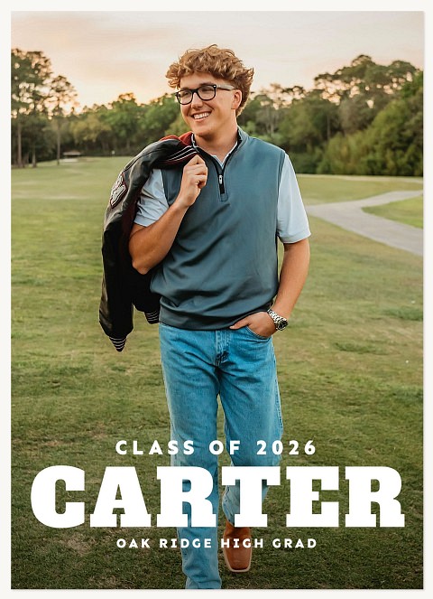 Bold Name Graduation Cards