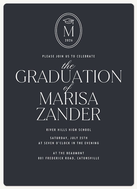 Monogram Seal Graduation Cards