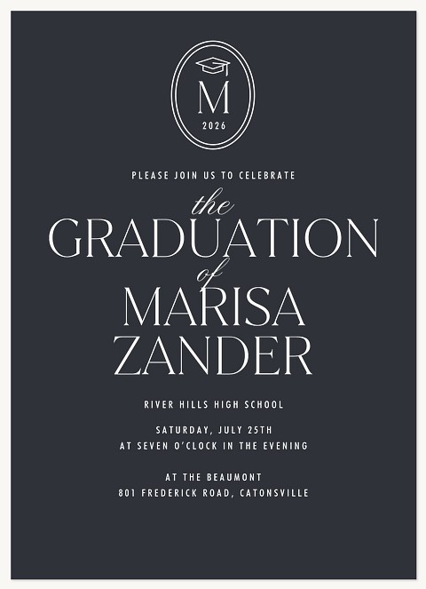 Monogram Seal Graduation Cards