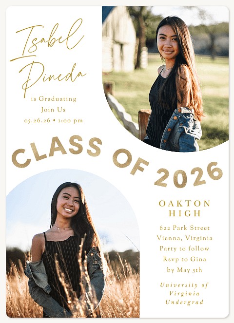 Swirling Arches Graduation Cards