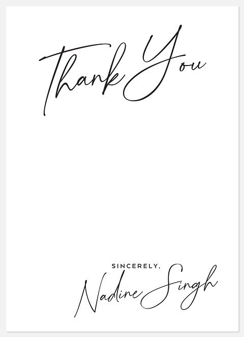 Minimalist Script Thank You Cards 