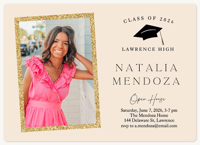 Golden Framed Graduation Cards