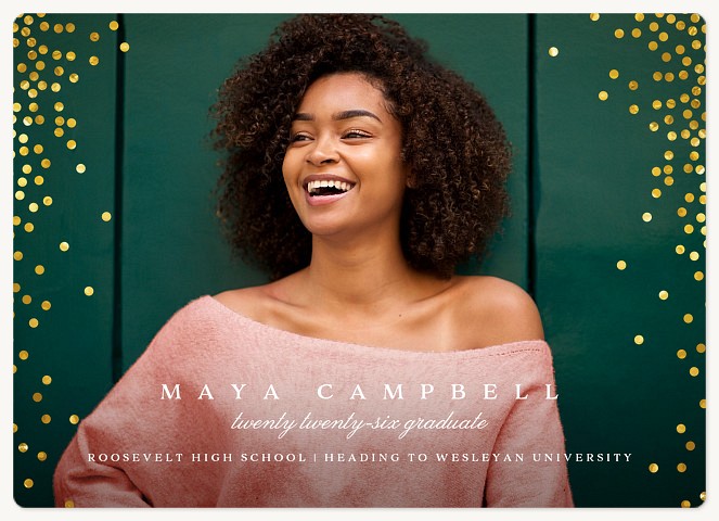 Dazzling Confetti Graduation Cards