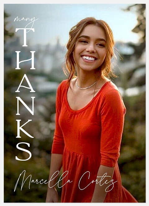 Vertical Overlay Thank You Cards 