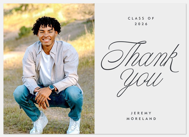 Purely Text Thank You Cards 