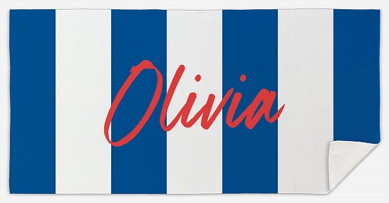 Script & Stripes Custom Beach Towels