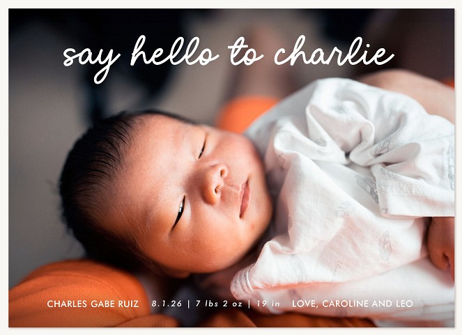 Say Hello Baby Announcements