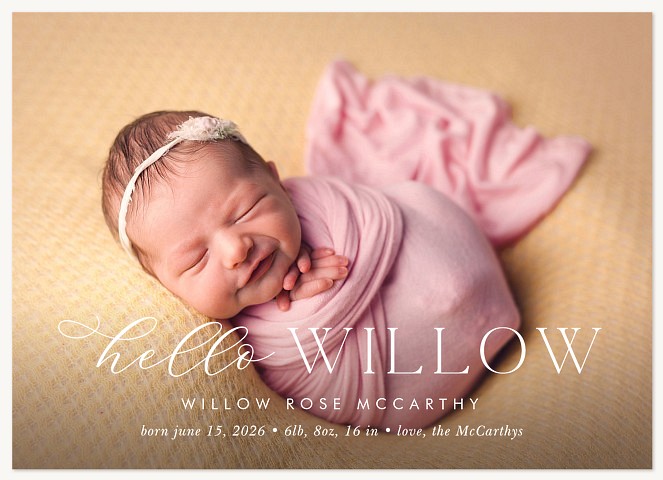 Refined Hello Baby Announcements