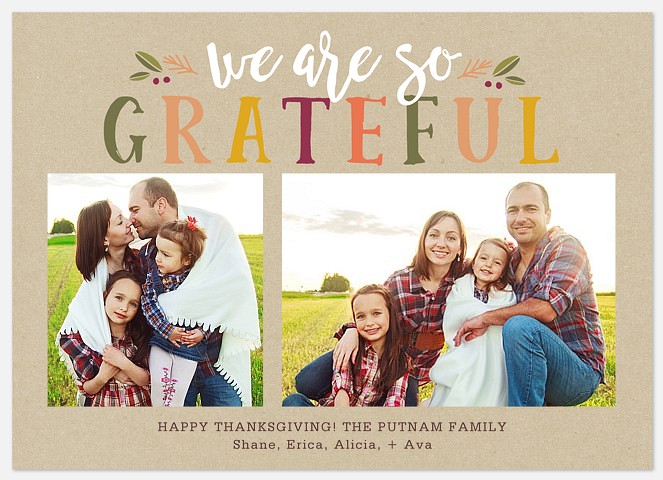Fall Gratefulness Thanksgiving Cards