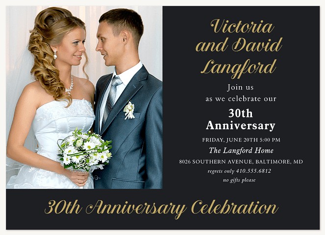 Classic Romance Wedding Anniversary Invitations