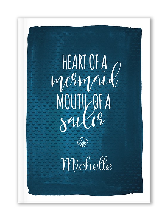Mermaid Fin Custom Hardcover Journals