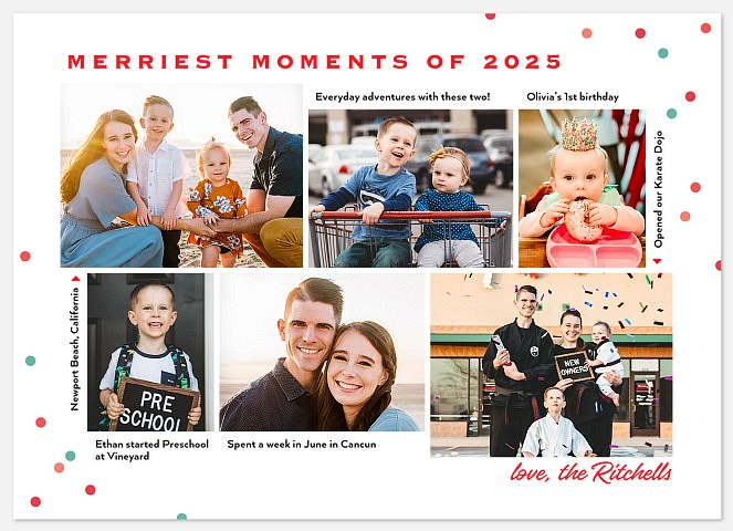 Merriest Moments Holiday Photo Cards
