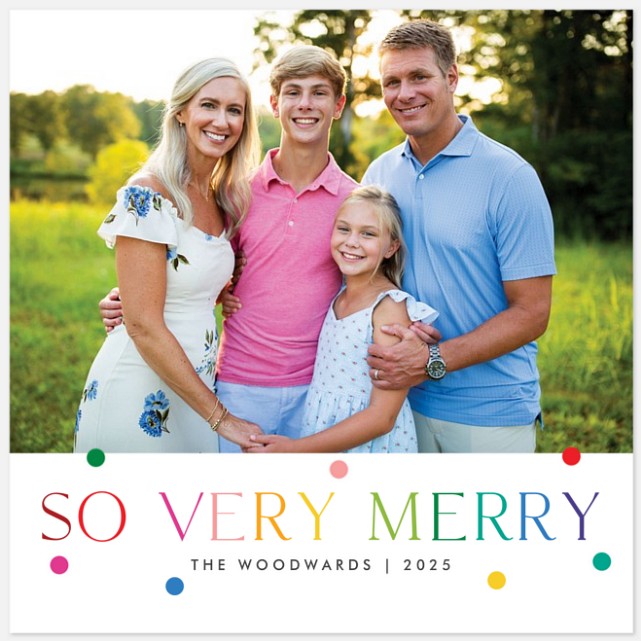 Merry Rainbow Holiday Photo Cards