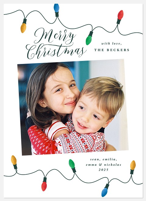 Vintage Lights Holiday Photo Cards