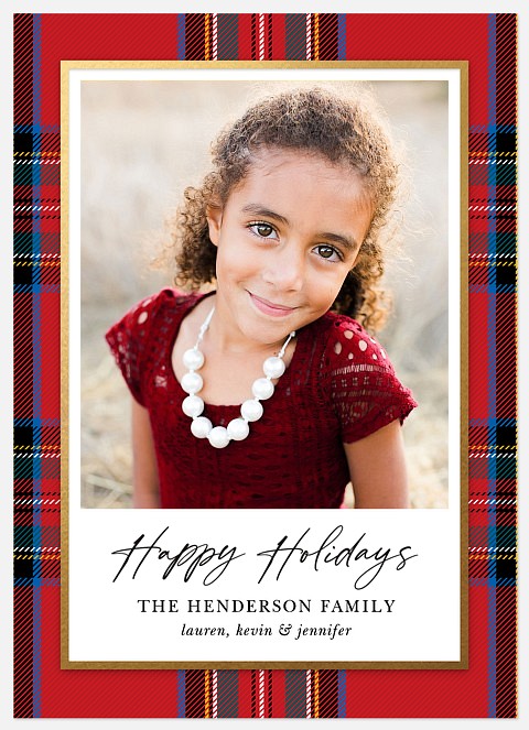 Classic Tartan Holiday Photo Cards