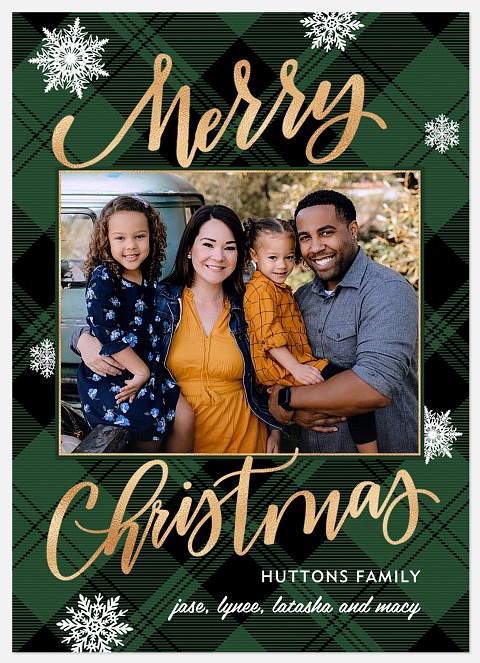 Plaid Flurry Holiday Photo Cards