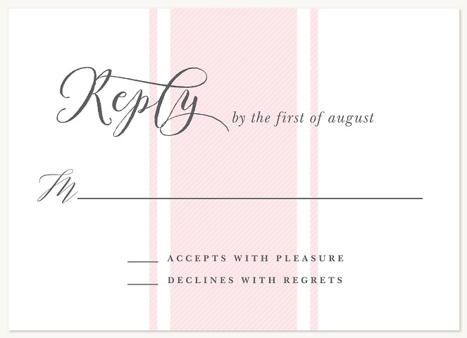 Ribboned Celebration Bat Mitzvah RSVP Cards