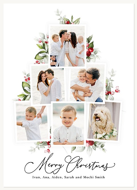 Holiday Tree Collage Personalized Holiday Cards