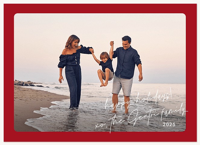 Scripty Greetings Personalized Holiday Cards