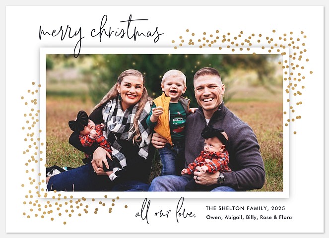 Brilliant Confetti Holiday Photo Cards