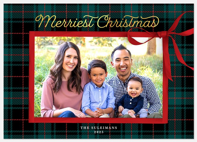 Traditional Present Holiday Photo Cards