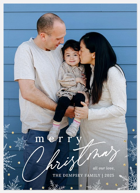 Dazzling Snow Holiday Photo Cards