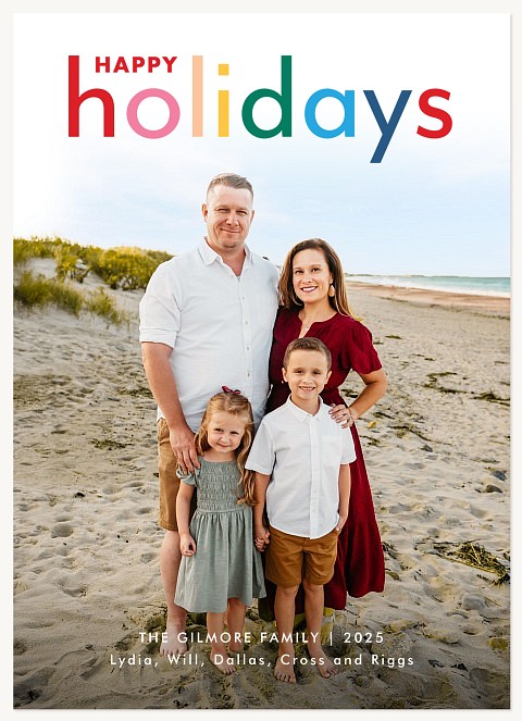 Rainbow Sentiment Personalized Holiday Cards