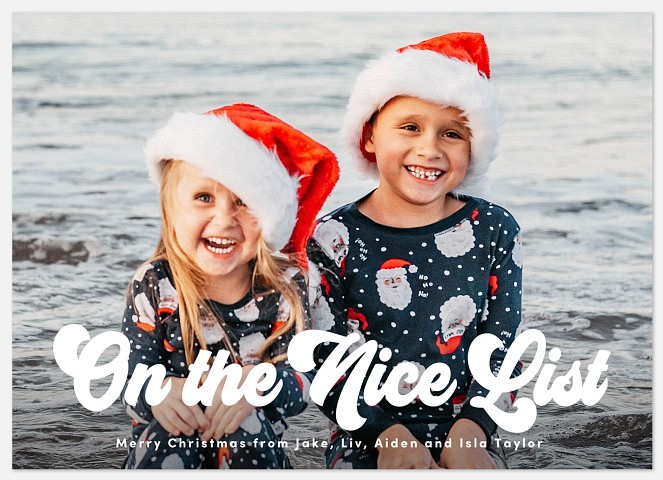 Certified Nice Holiday Photo Cards