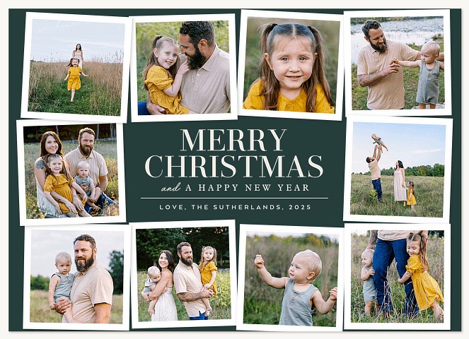 Snapshot Frames Personalized Holiday Cards