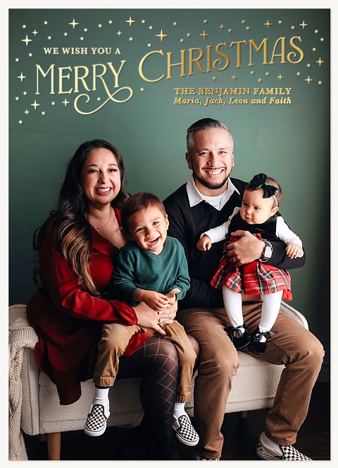 Ultimate Sparkle Personalized Holiday Cards