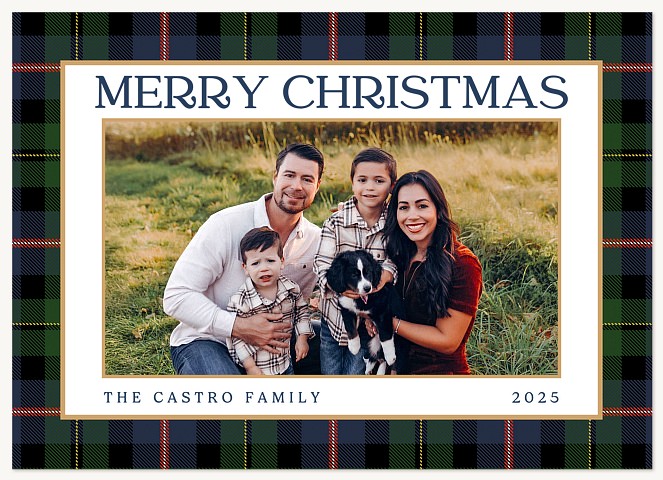 Preppy Framed In Personalized Holiday Cards