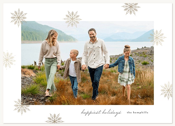 Intricate Flurries Personalized Holiday Cards