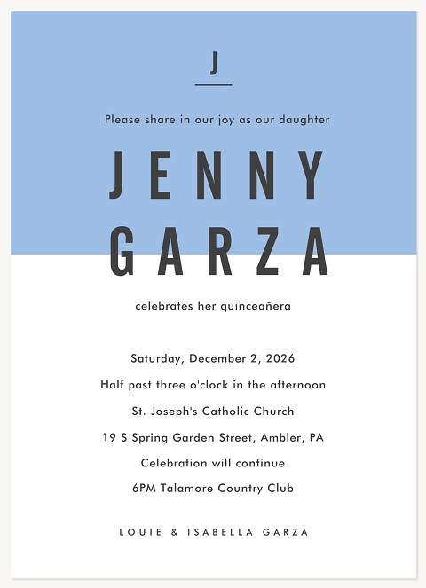Modern Hallmark Quinceañera Invitations