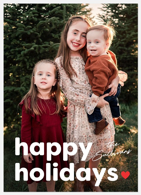 Heartfelt Type Holiday Photo Cards