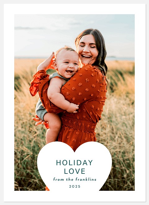 Heart Space Holiday Photo Cards