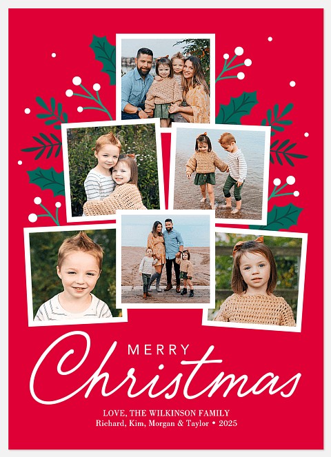 Bright Collage Holiday Photo Cards
