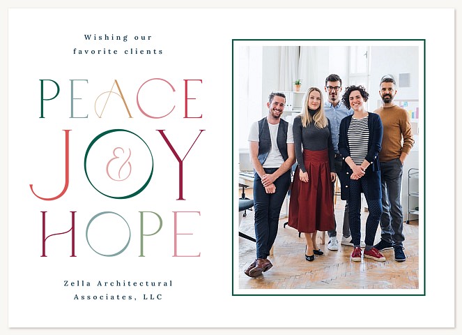 Colorful Combo Business Holiday Cards