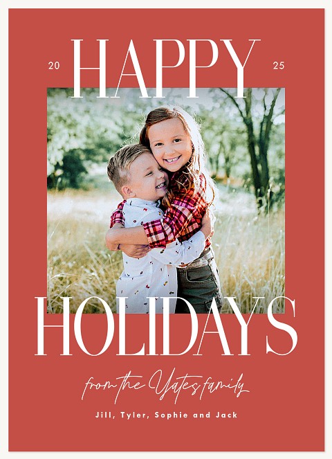 Festive Message Personalized Holiday Cards