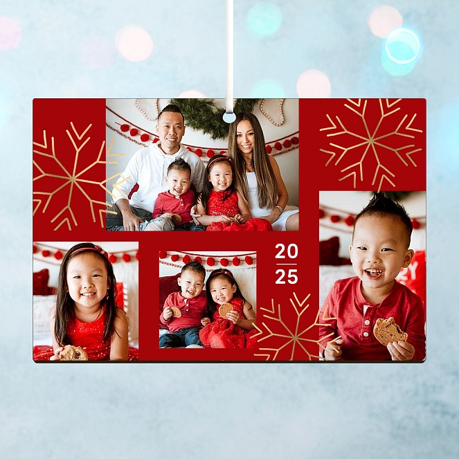 Snowflake Mosaic Personalized Ornaments