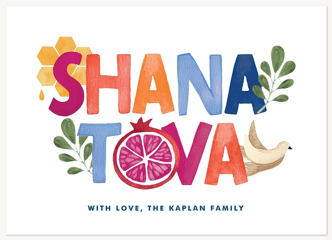 Painted Celebration Rosh Hashanah cards