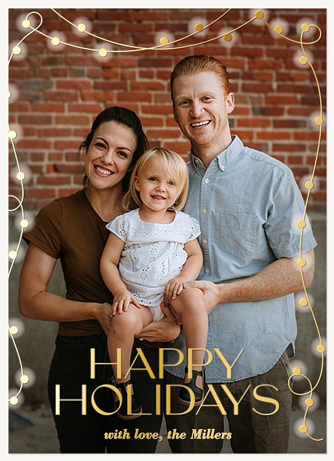 Warm Radiance Personalized Holiday Cards