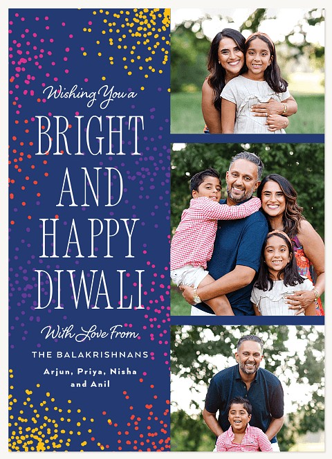 Bright Bursts Diwali Holiday Cards