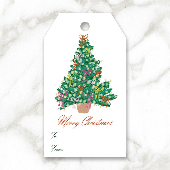 Bow Tree Custom Gift Tags