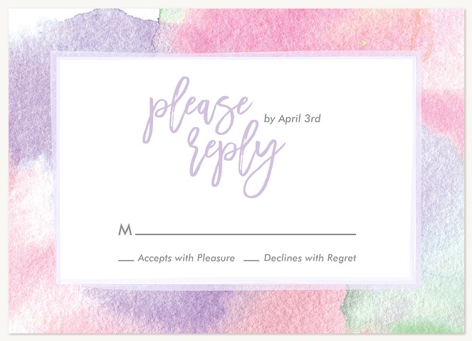 Pastel Palette Quinceañera RSVP Cards