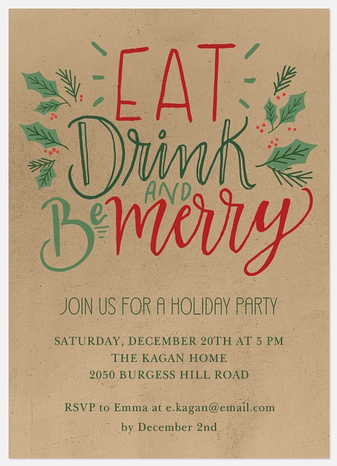 Playful Party Holiday Party Invitations