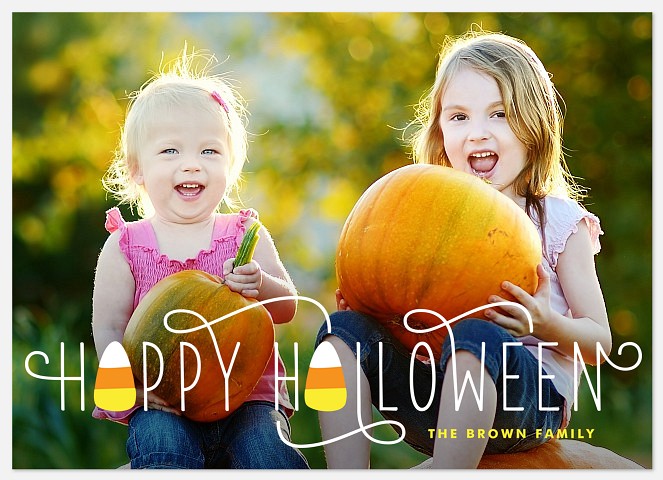 Candy Corn Wish Halloween Photo Cards