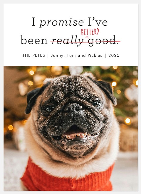 I've Been Good Holiday Photo Cards