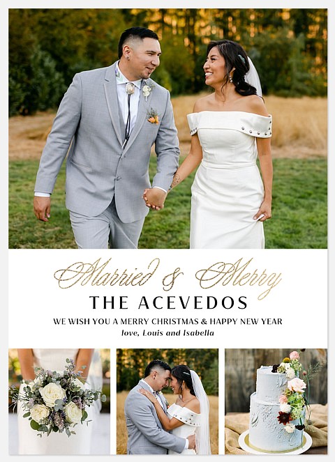 Merrily Married Holiday Photo Cards