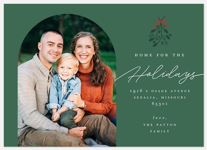 Arched Doorway Holiday Photo Cards
