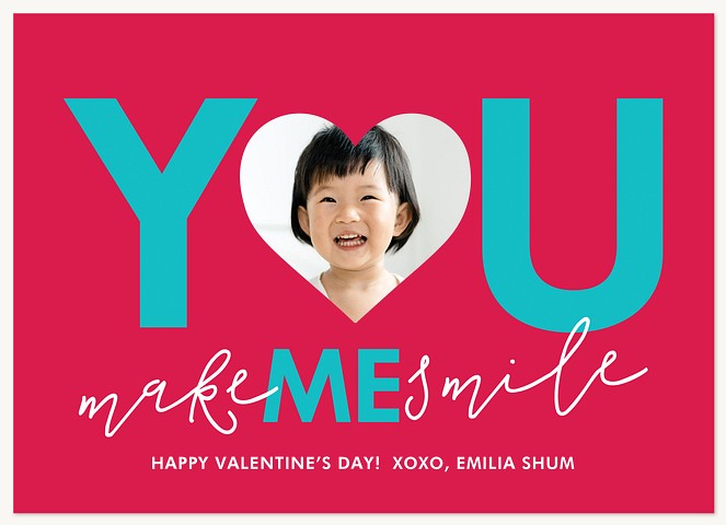 You Make Me Smile Valentines Cards